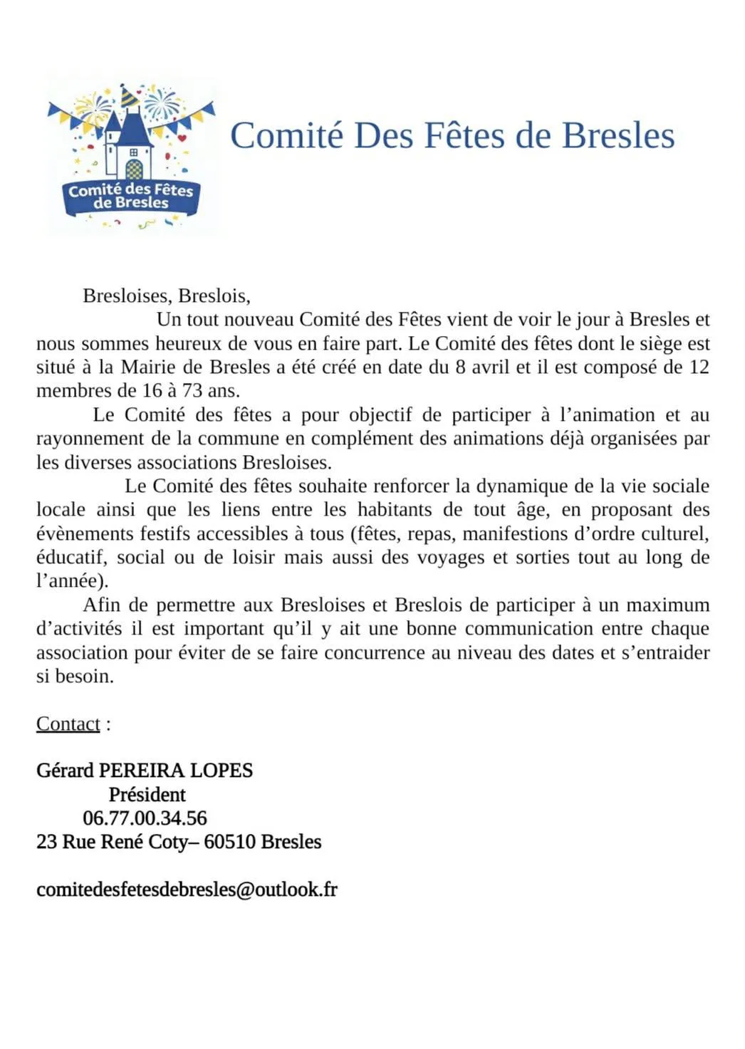 Lire la suite de l'actualité 🎉 Une belle énergie arrive à Bresles ! 🎉