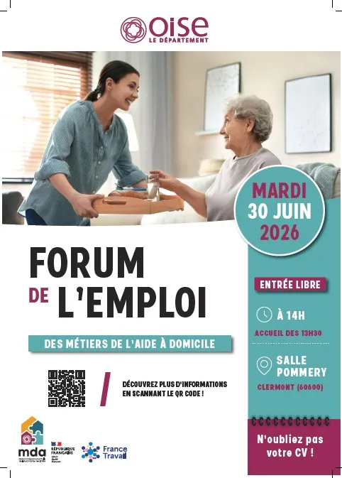 Lire la suite de l'actualité 📢 FORUM DE L’EMPLOI – MÉTIERS DE L’AIDE À DOMICILE 📢