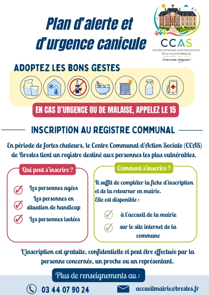 Lire la suite de l'actualité ☀️ Canicule : pensez à vous inscrire au registre communal !