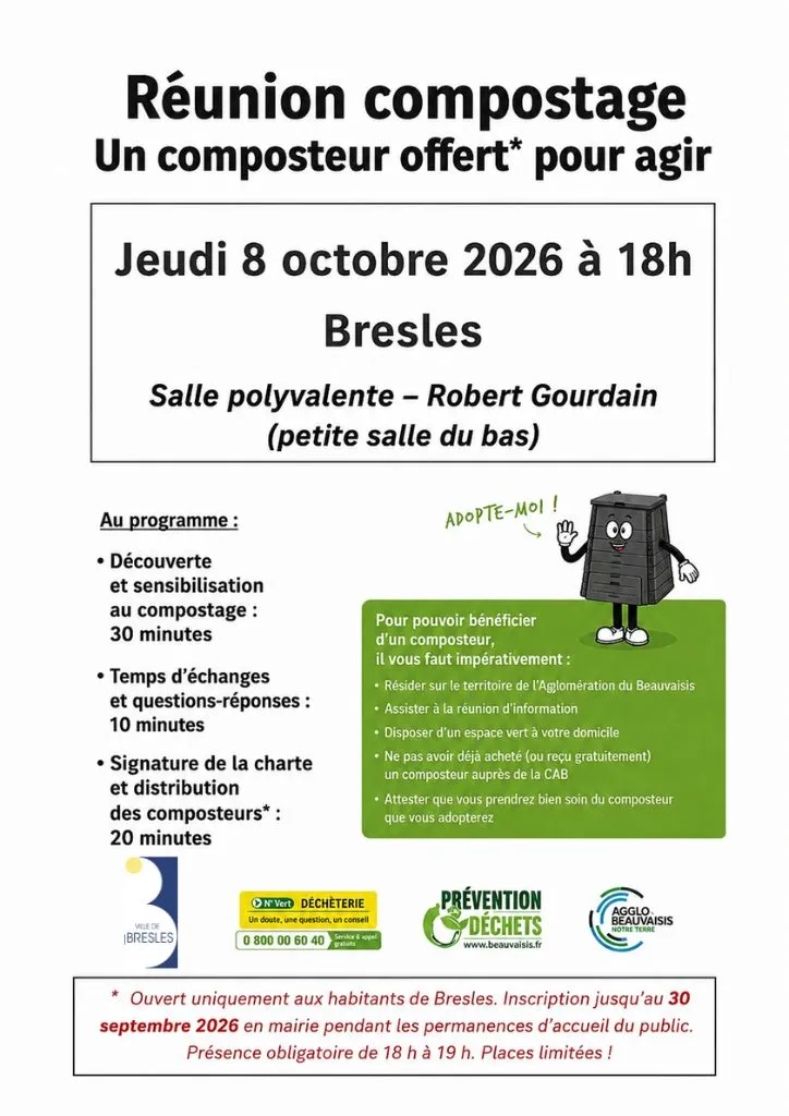 Lire la suite de l'actualité 🌱 RÉUNION COMPOSTAGE : VOTRE COMPOSTEUR VOUS ATTEND ! 🌱